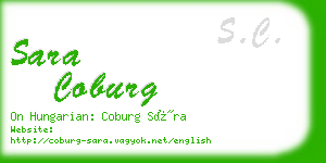 sara coburg business card